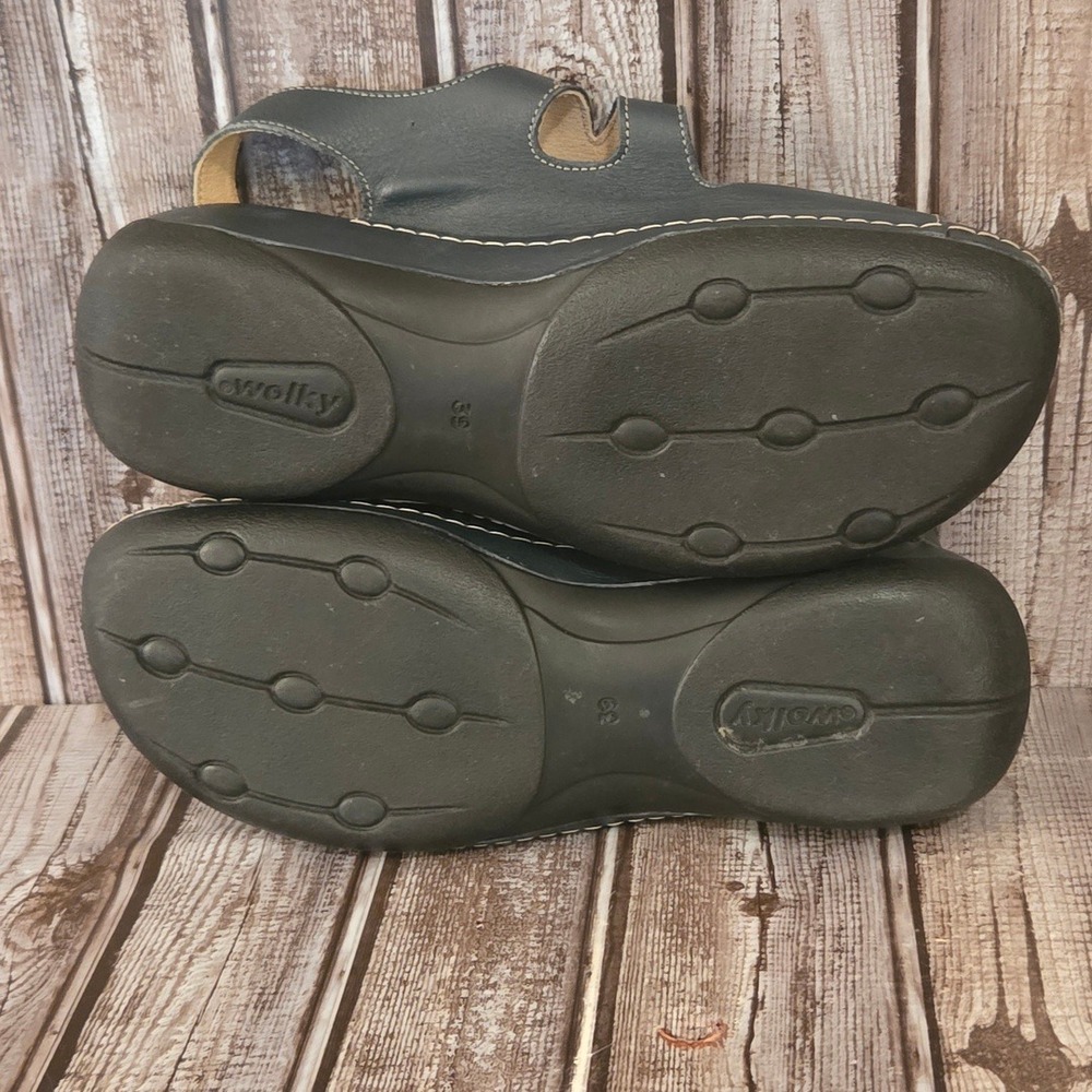 Sz 39 / 8 Womens Wolky Liana Navy Blue Leather Comfort Walking Sandals VGUC! - Picture 6 of 6